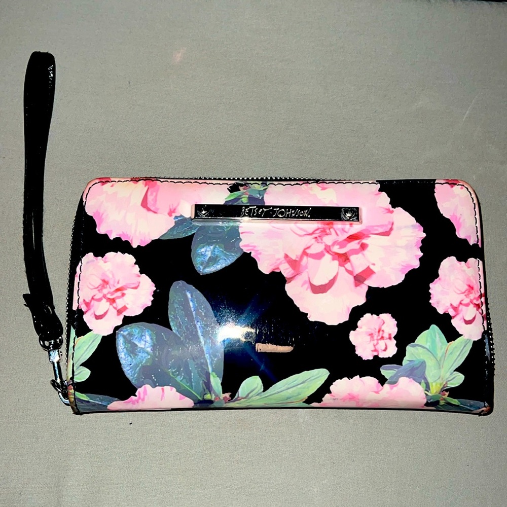 Betsey Johnson flower wallet/clutch.